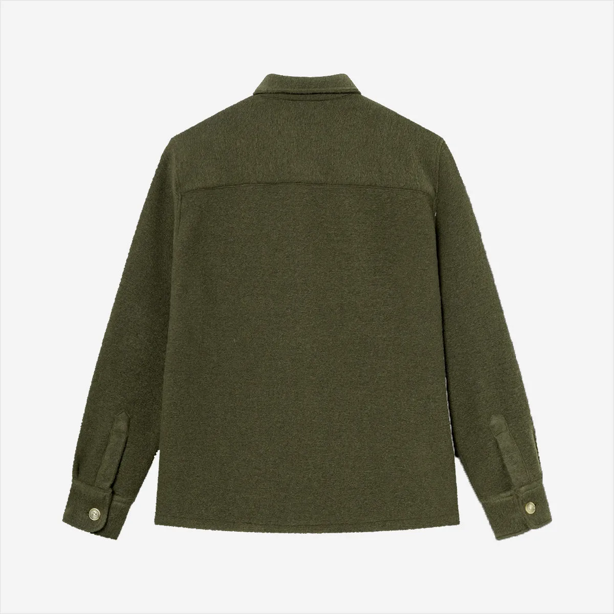 Ivy Wool Overshirt - Dark Moss