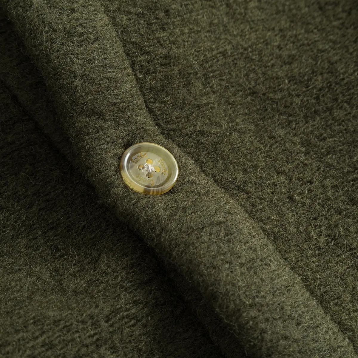 Ivy Wool Overshirt - Dark Moss