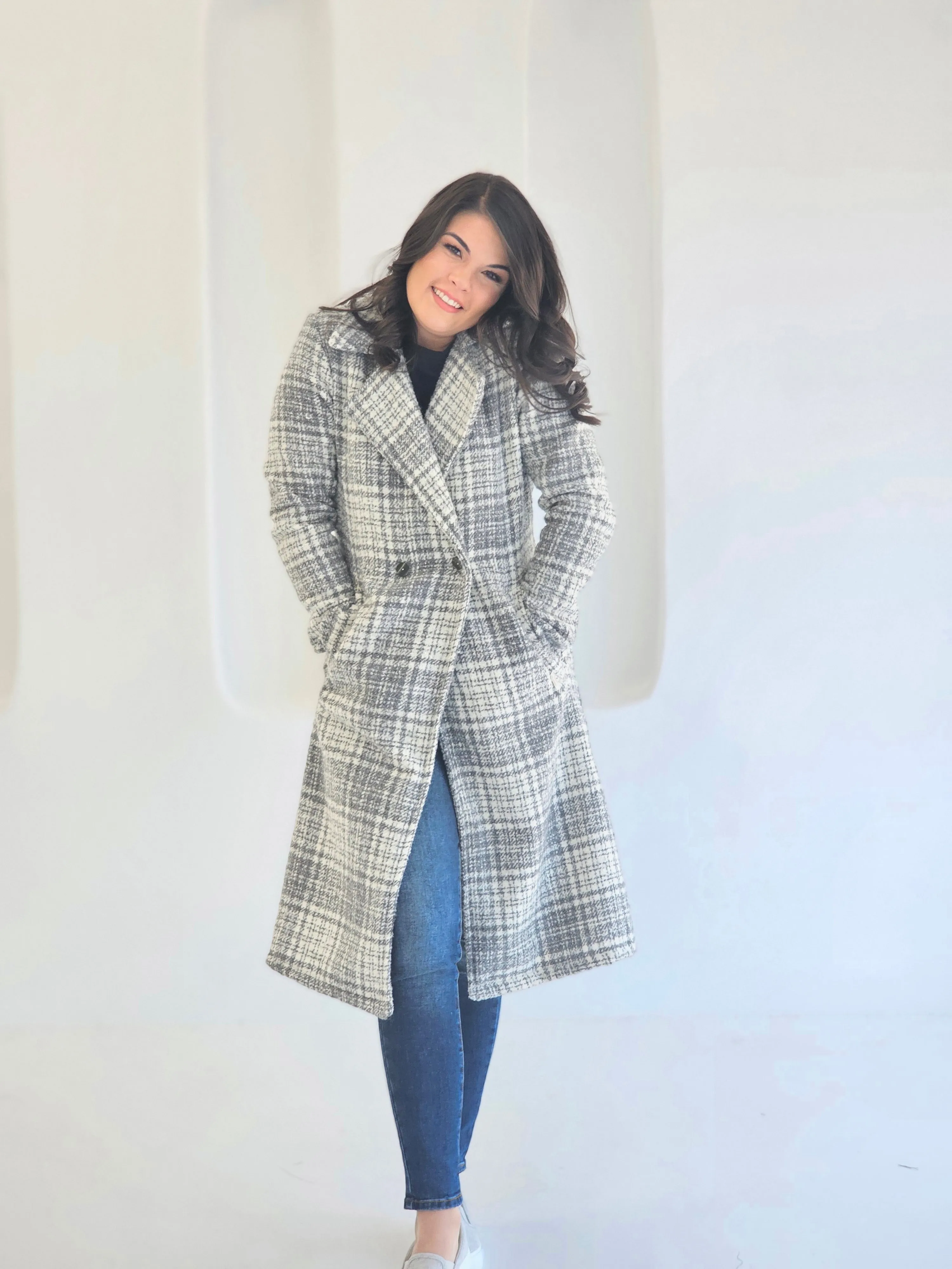 Jane Coat Snow Check (S and XL)