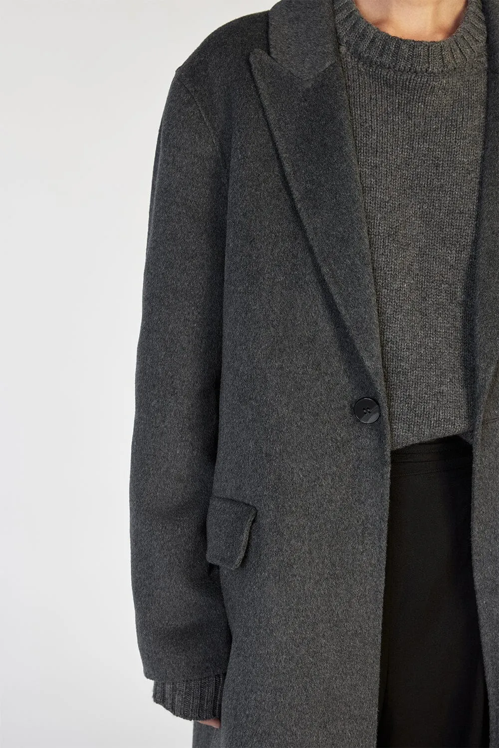 JAY CHARCOAL LONGLINE COAT