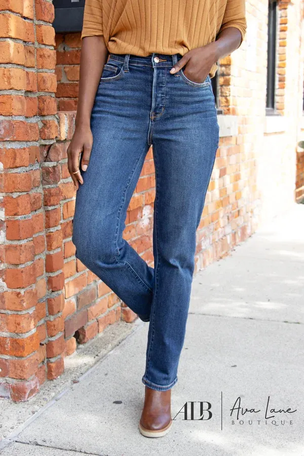 Judy Blue It's The Magic High-Rise Straight Leg Dad Denim