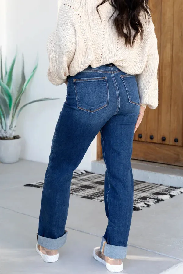 Judy Blue It's The Magic High-Rise Straight Leg Dad Denim