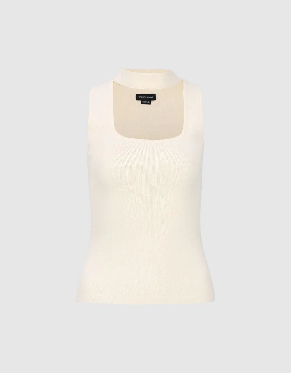 Keyhole Neck Knitted Tank Top