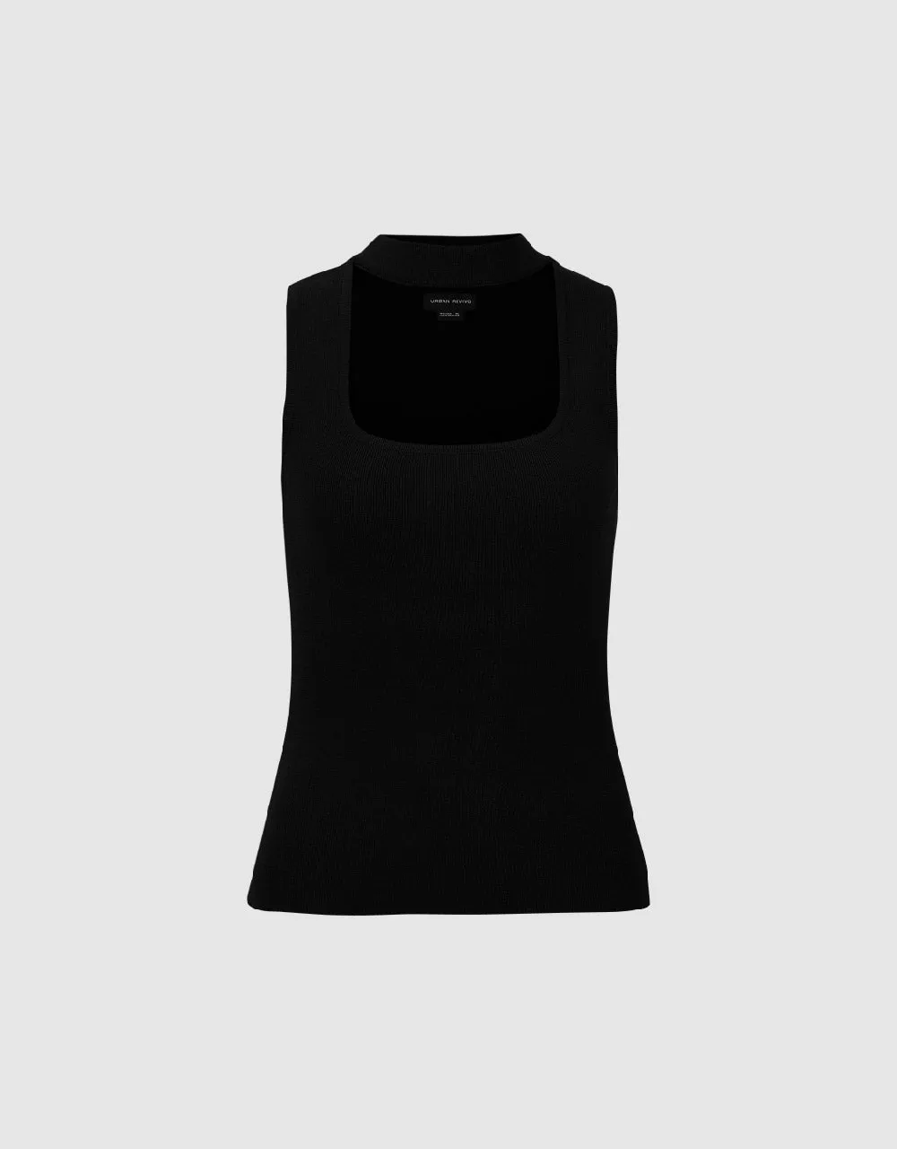 Keyhole Neck Knitted Tank Top