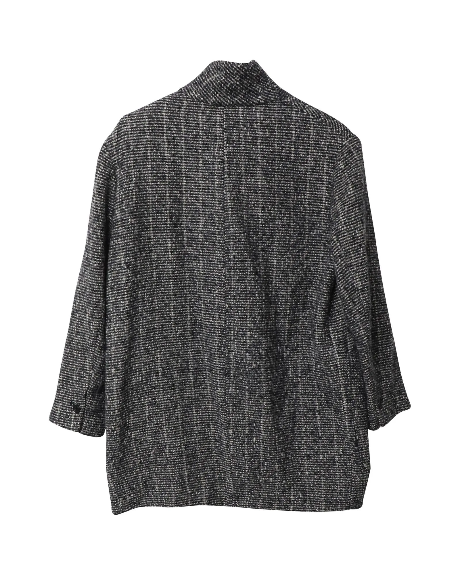 Knit Wrap Coat in Grey Wool by Isabel Marant