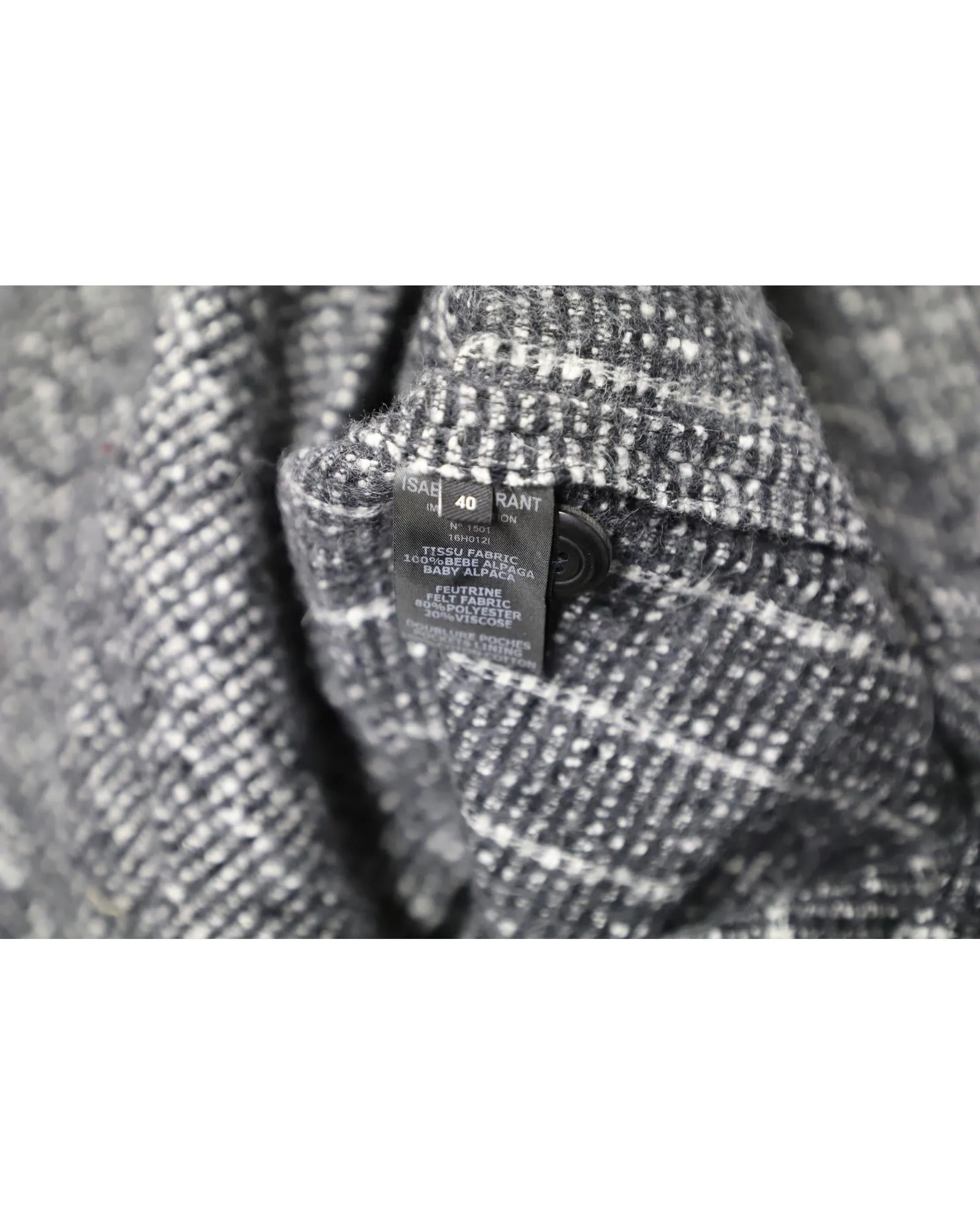 Knit Wrap Coat in Grey Wool by Isabel Marant