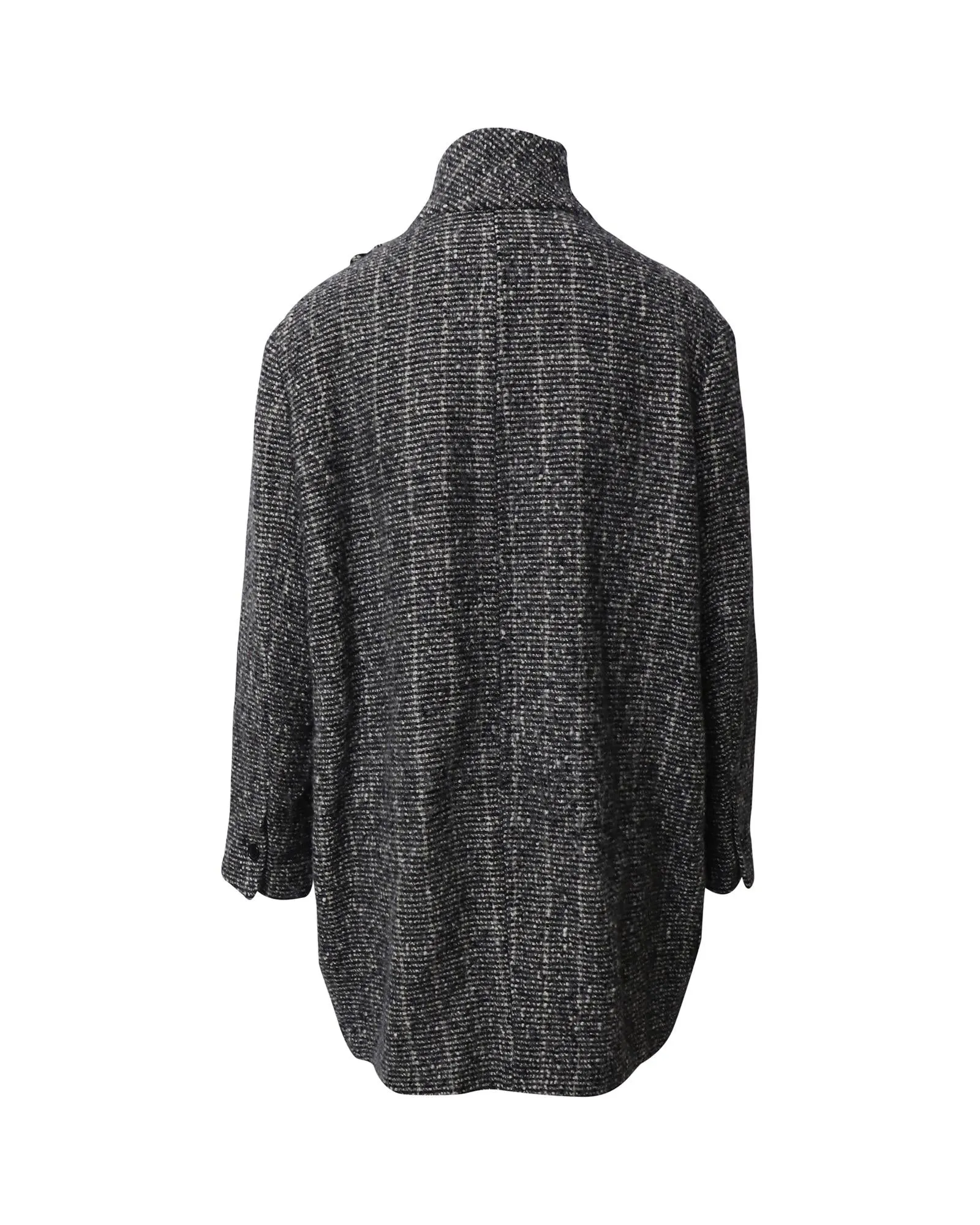 Knit Wrap Coat in Grey Wool by Isabel Marant