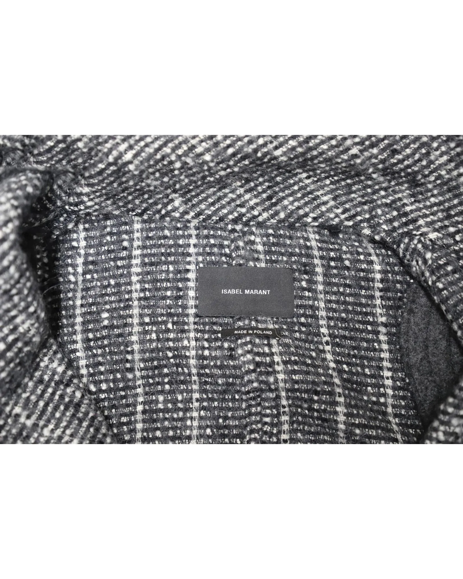 Knit Wrap Coat in Grey Wool by Isabel Marant