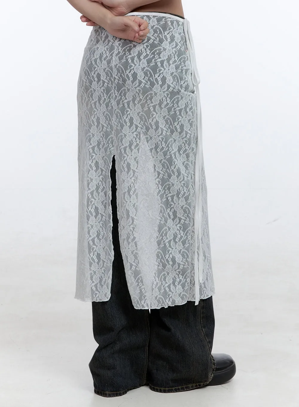 Lace Whisper Maxi Wrap Skirt CG414