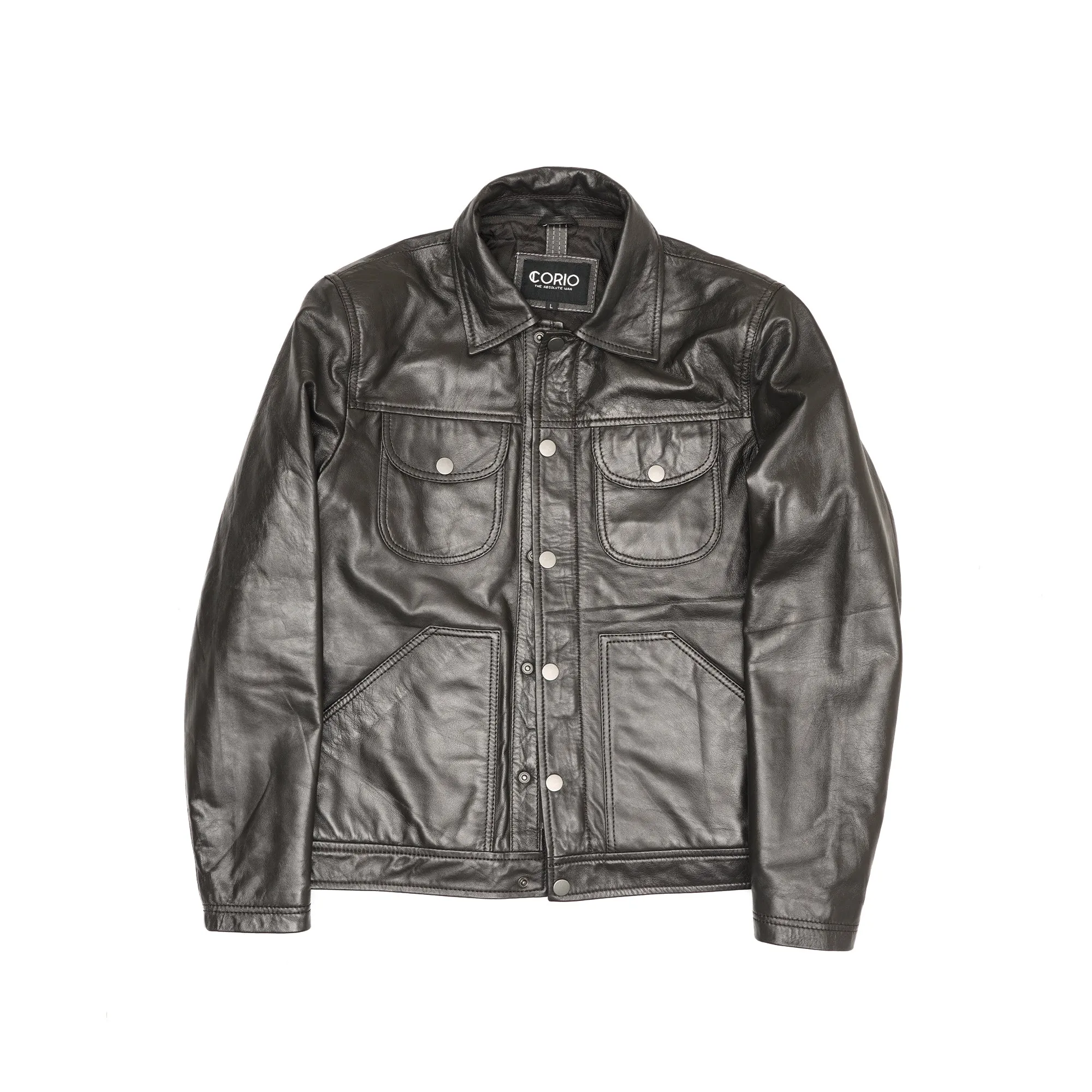 Leather Jacket CLJ-BL-FR-V4