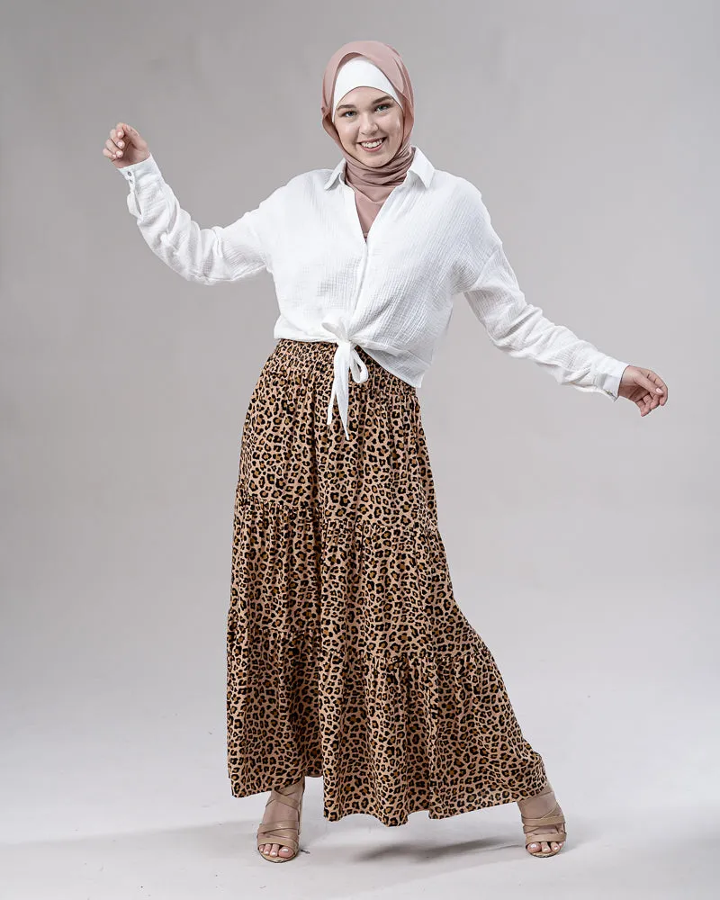 Leopard Maxi Skirt