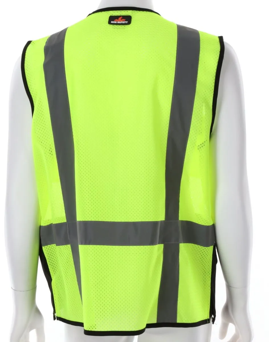 Lime Green,Class2,Black Bottom,Zip,Mesh