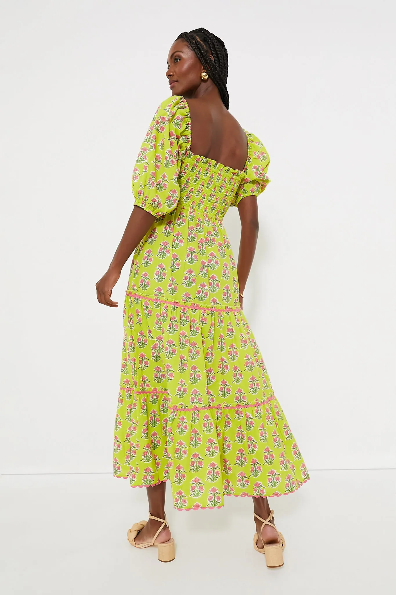 Lime Hibiscus Jodphur Dress