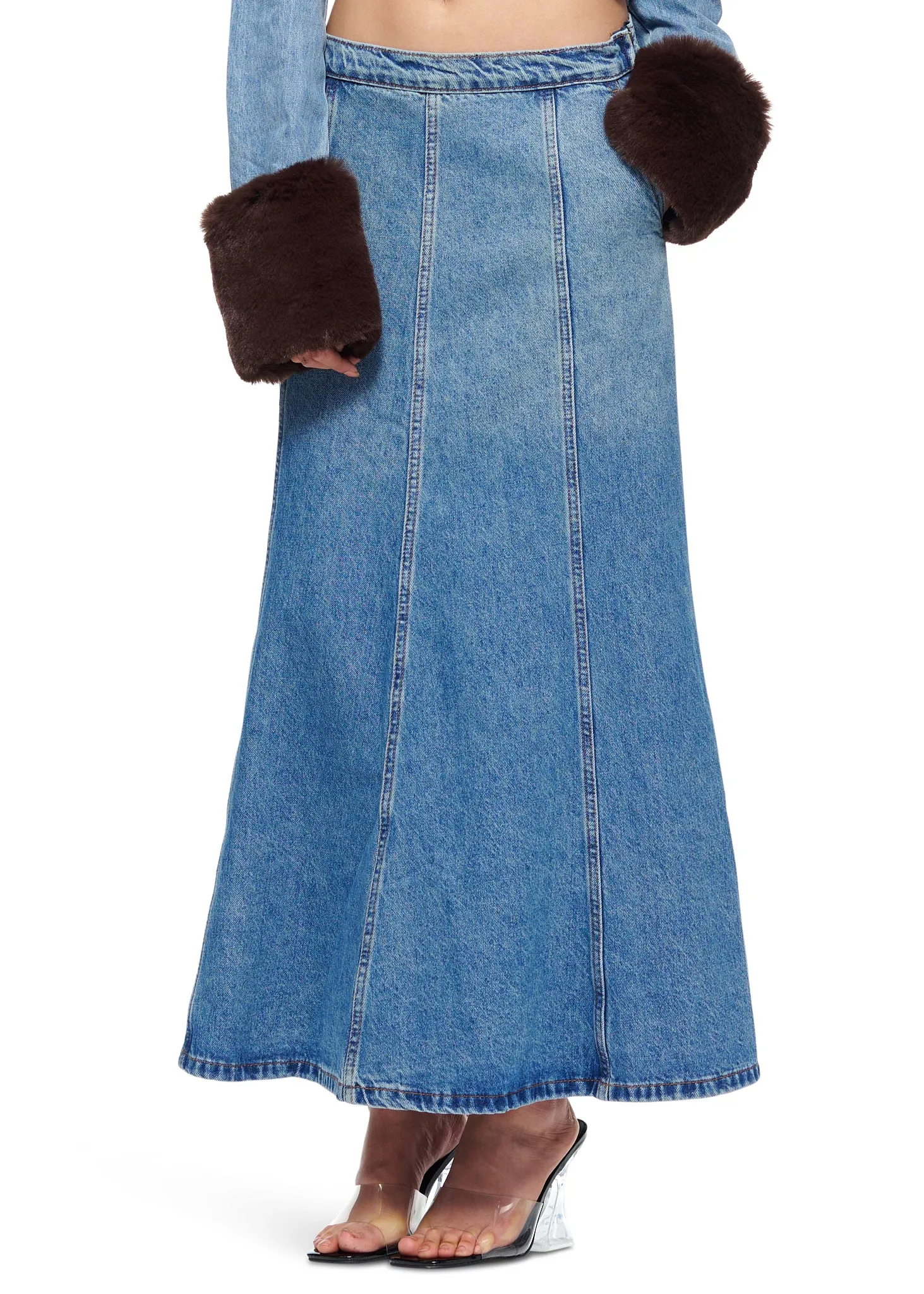 Lioness Wyoming Denim Skirt