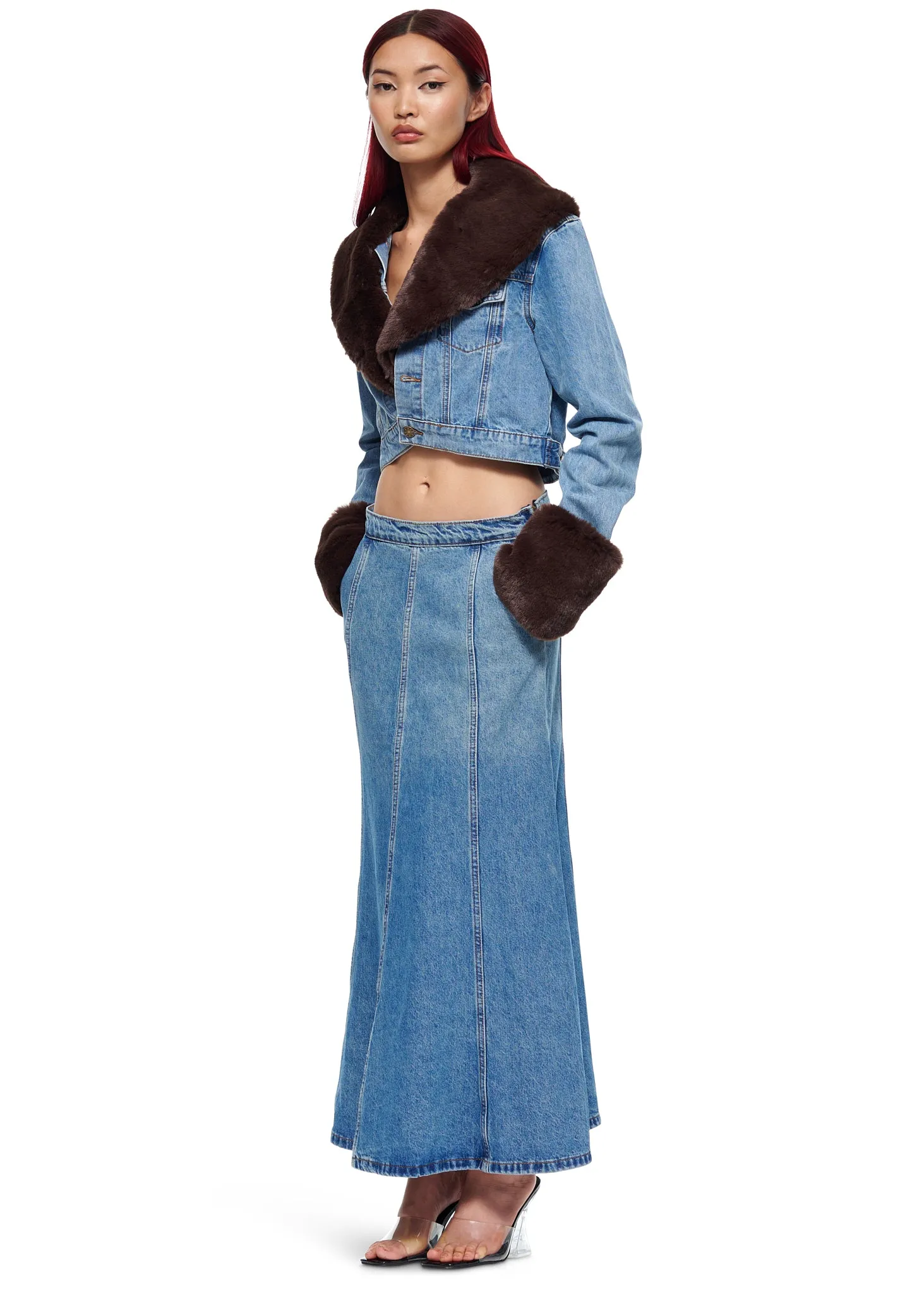 Lioness Wyoming Denim Skirt