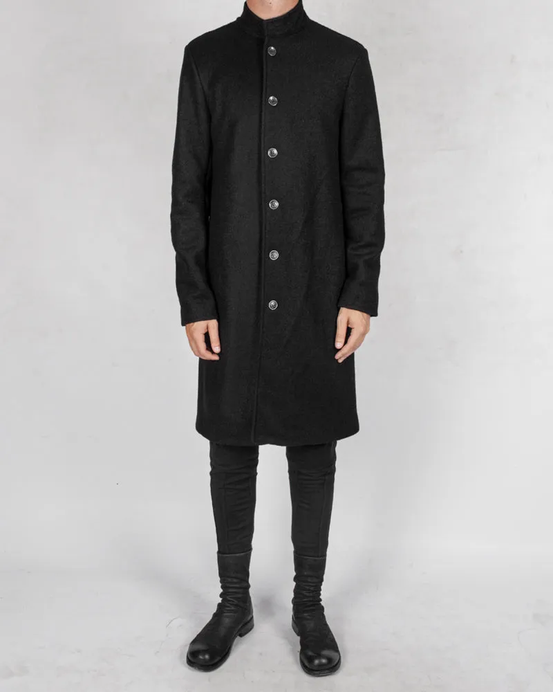 Long korean neck wool coat