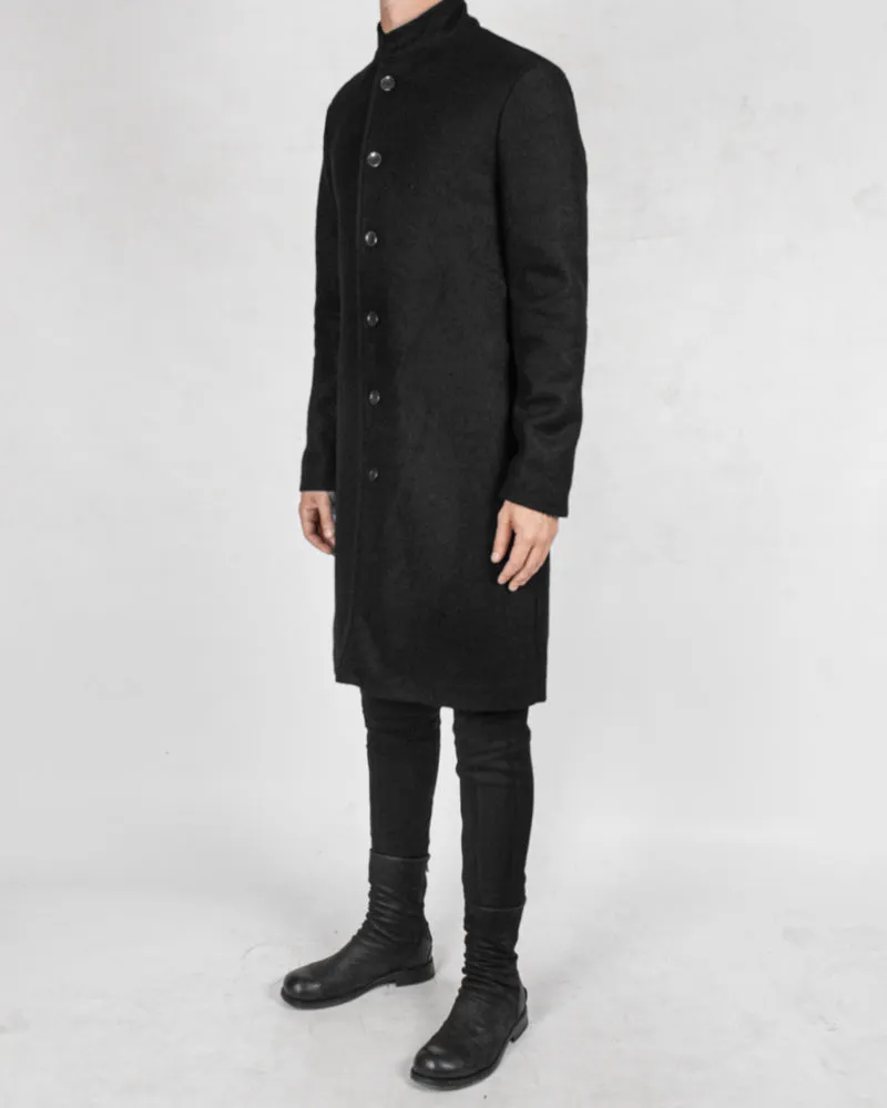 Long korean neck wool coat