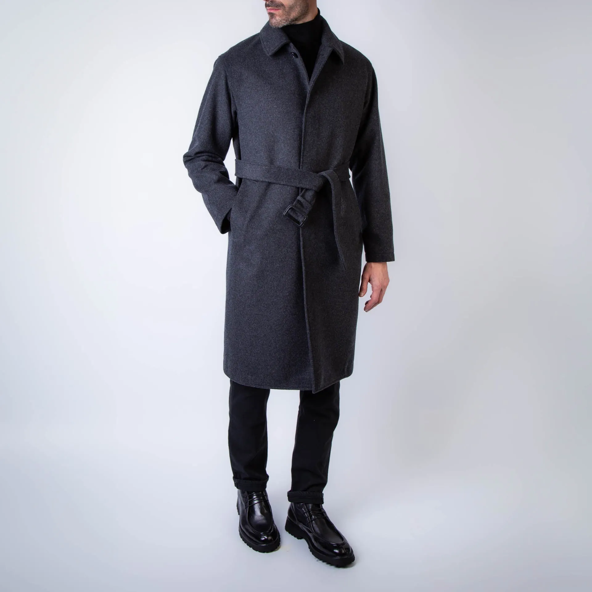 MACKINTOSH COAT RENTON-DU07 CHARCOAL MO8889 ASPHALT