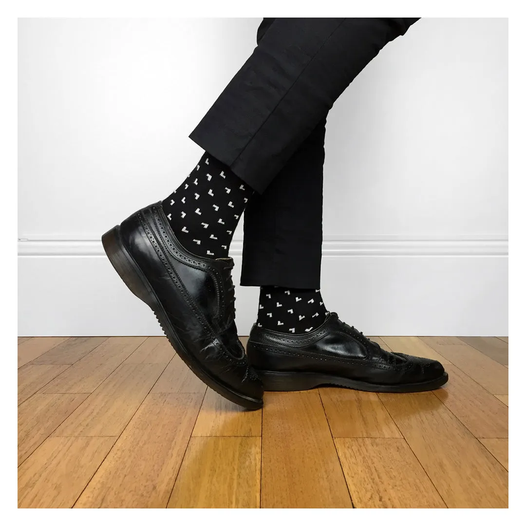 Madder Socks - Avenida - Black / White