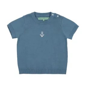 Maisonita Light Blue Anchor Sweater