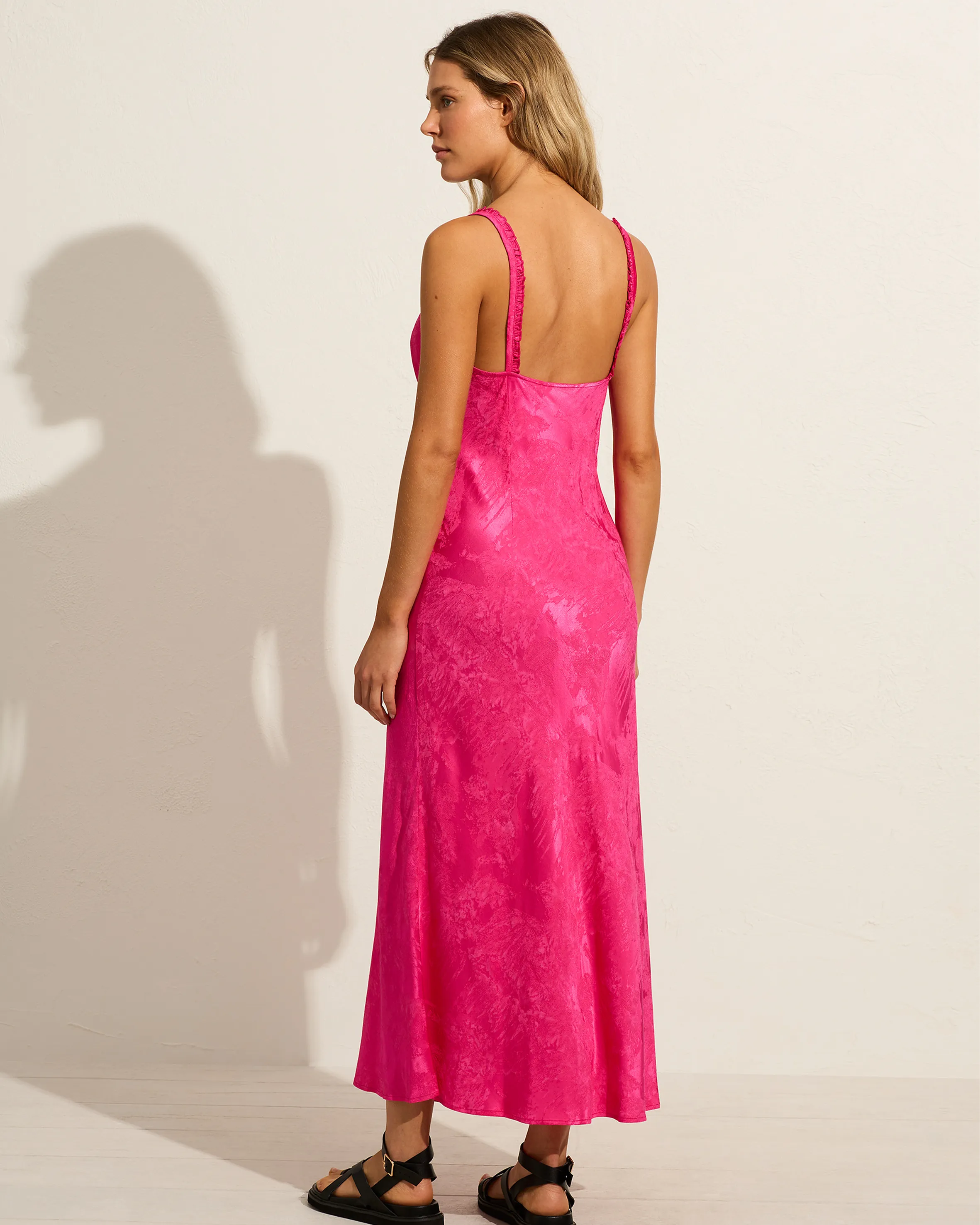 margarita midi dress fuchsia