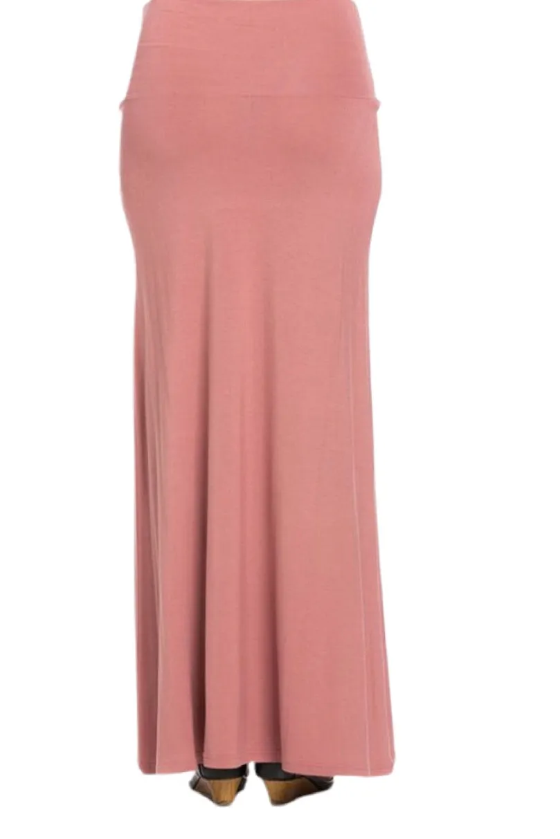 Maxi Skirt Style 9001 Dusty Rose and Baby Blue