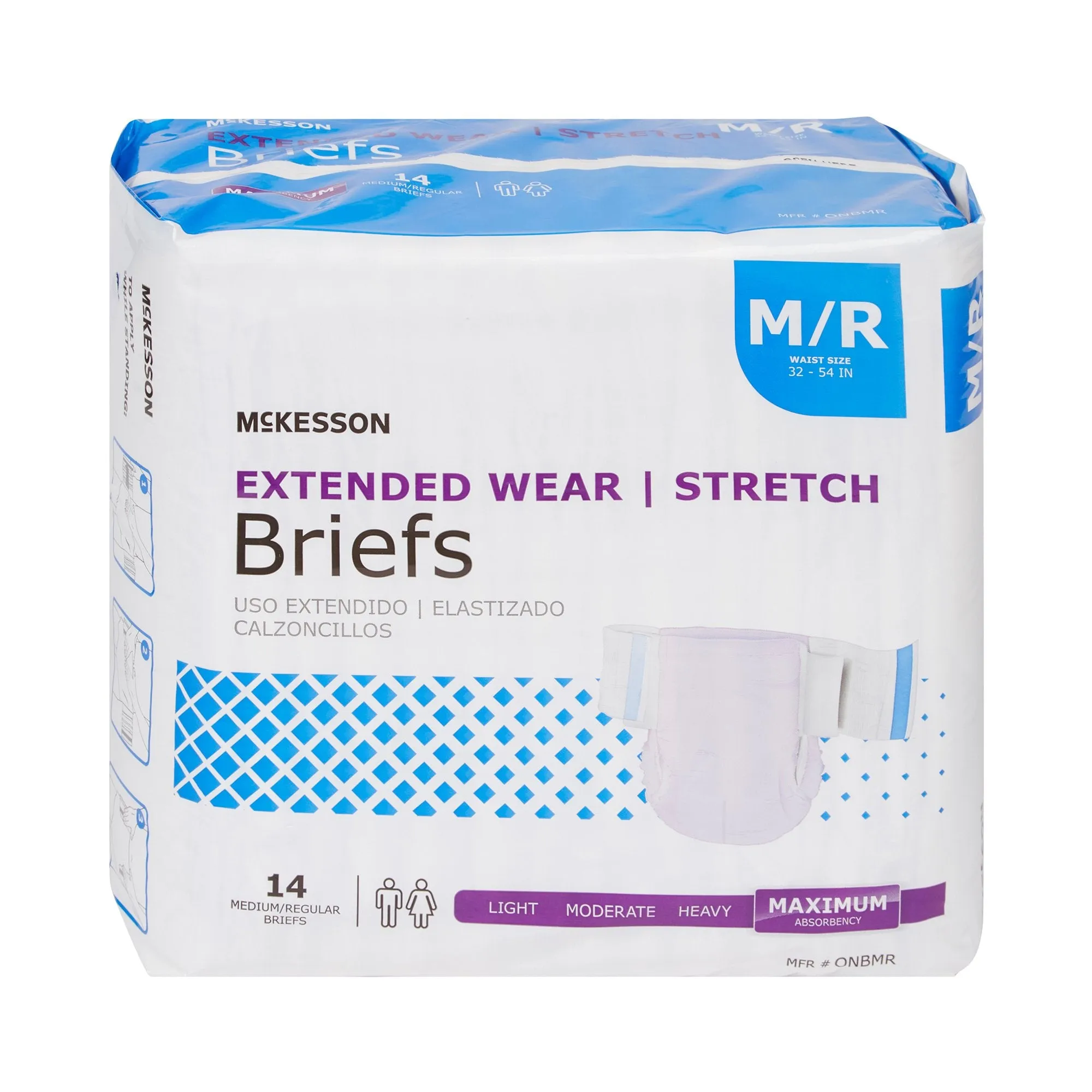 McKesson Extended Wear Maximum Absorbency Incontinence Brief, Medium