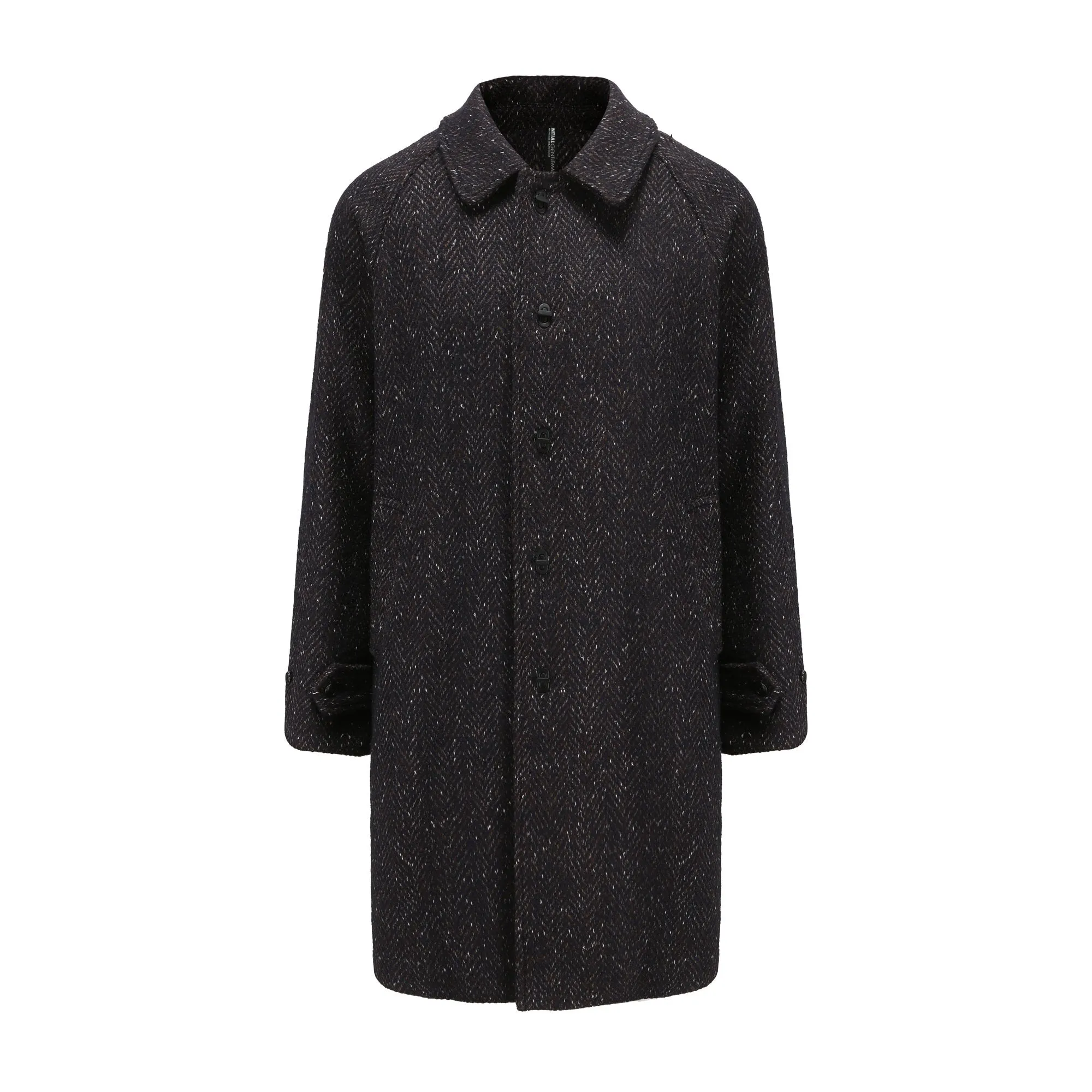 Men Belted Coat - Navy