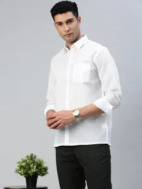 Men Cotton Rich White Shirt Minister Plus