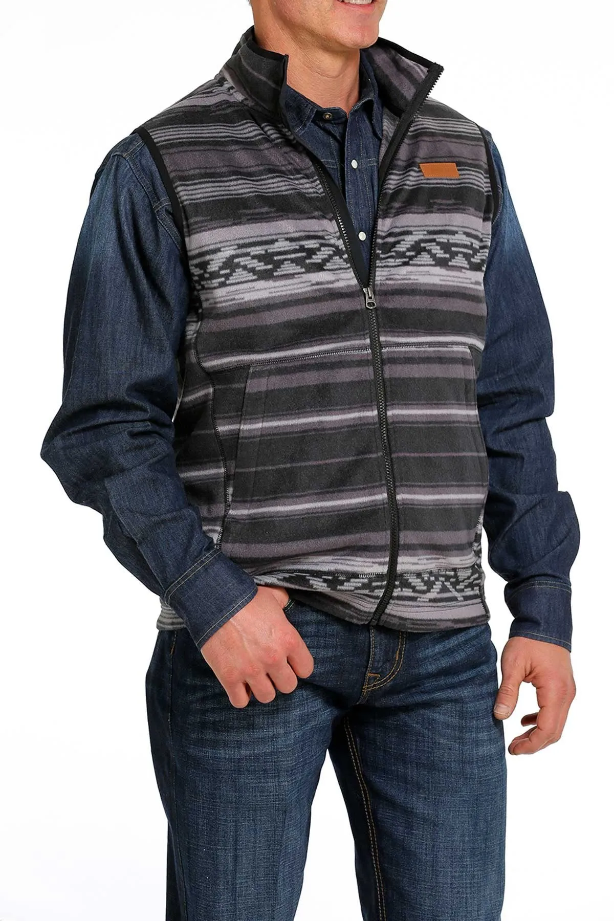 Men's Cinch Black Polar Vest #MWV1585002BLK