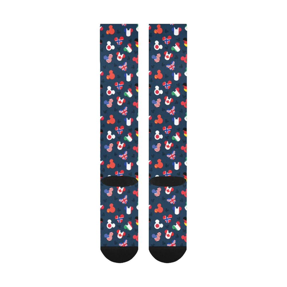 Mickey Flags Over-The-Calf Socks