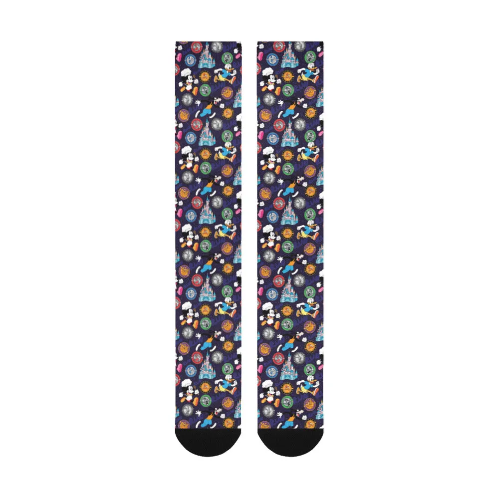 Mickey Wine And Dine Race Over-The-Calf Socks