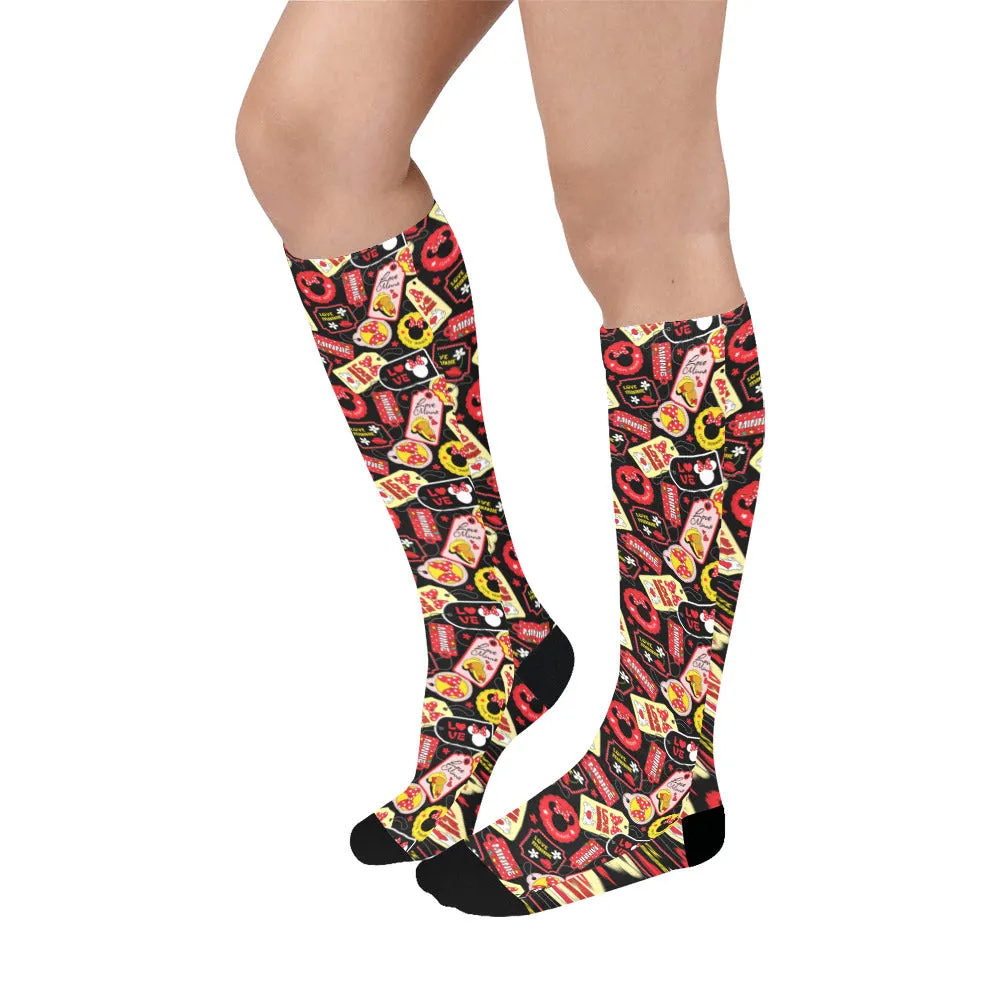 Minnie Tags Over-The-Calf Socks