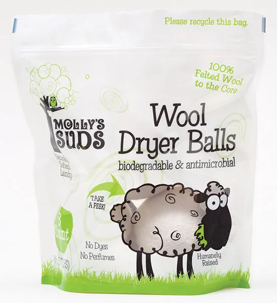 MOLLYS SUDS - Wool Dryer Balls - 3 Balls