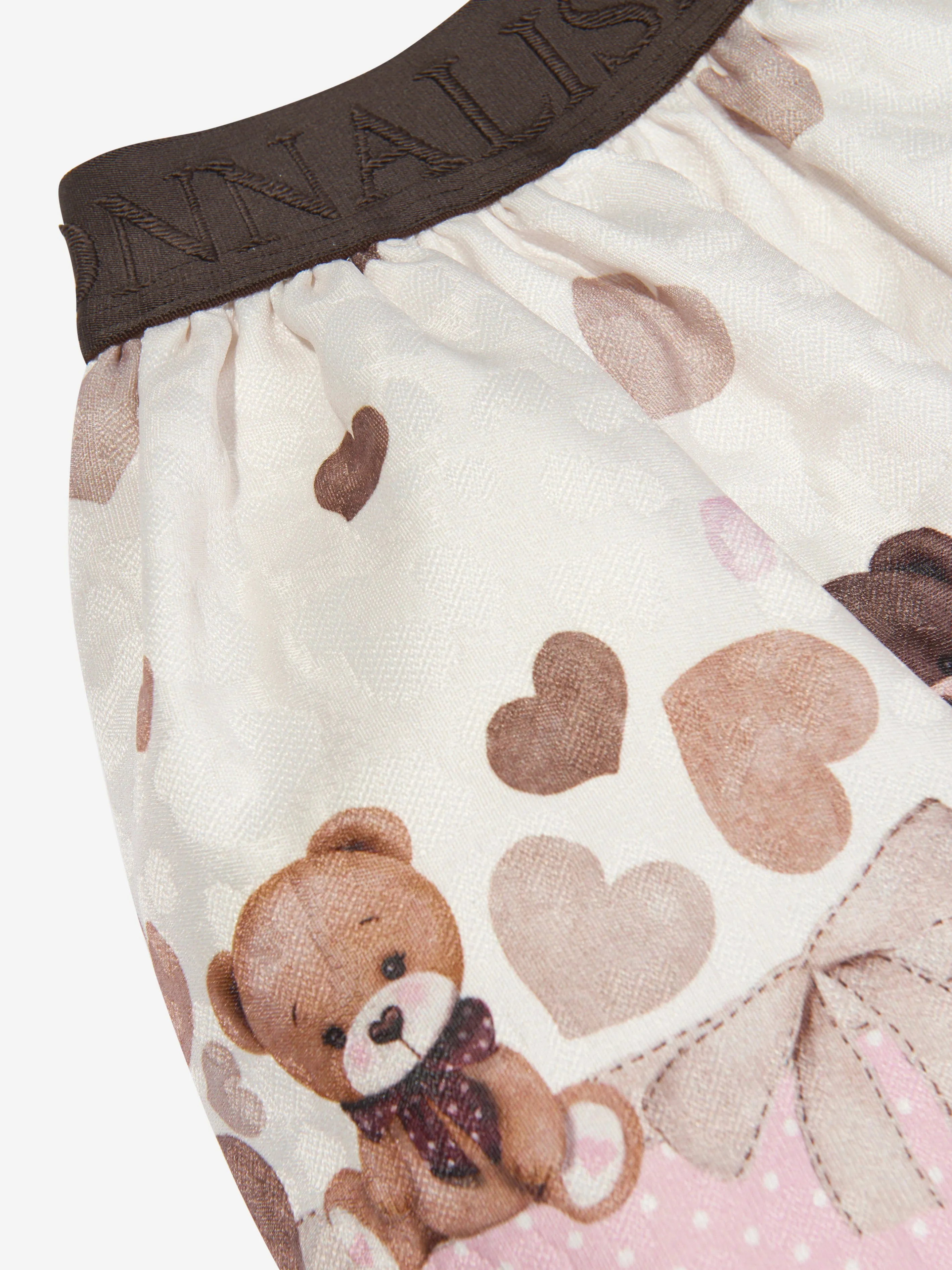 Monnalisa Baby Girls Teddy Bear Skirt in Ivory