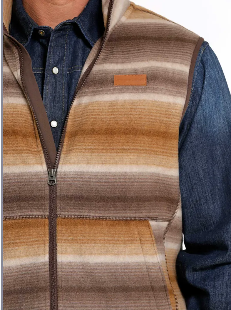 MWV1585001 - Cinch Men's Fleece Vest - Brown