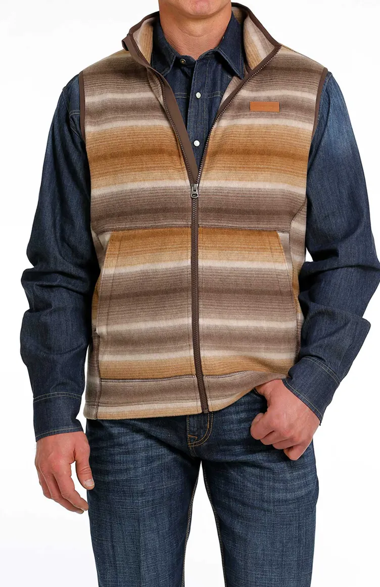 MWV1585001 - Cinch Men's Fleece Vest - Brown