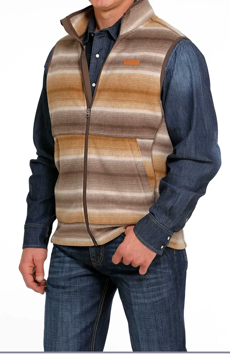 MWV1585001 - Cinch Men's Fleece Vest - Brown