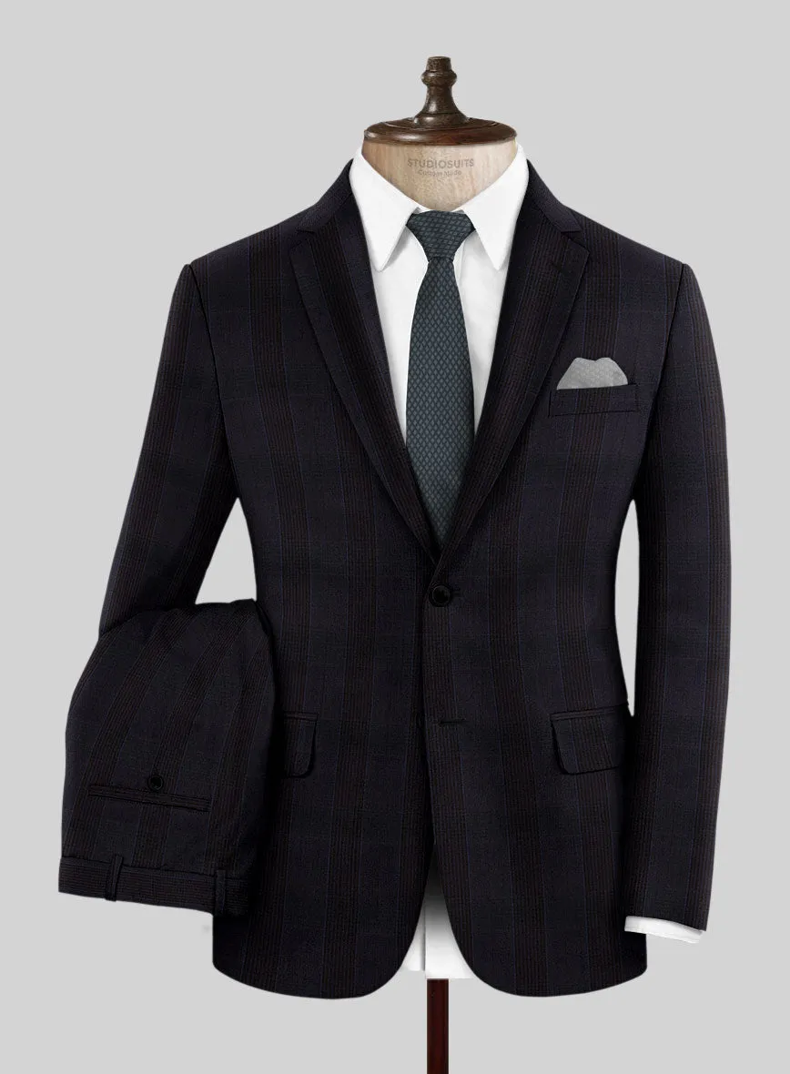 Napolean Devon Check Violet Wool Suit