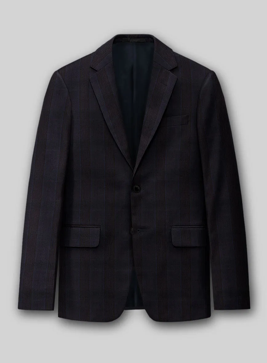 Napolean Devon Check Violet Wool Suit