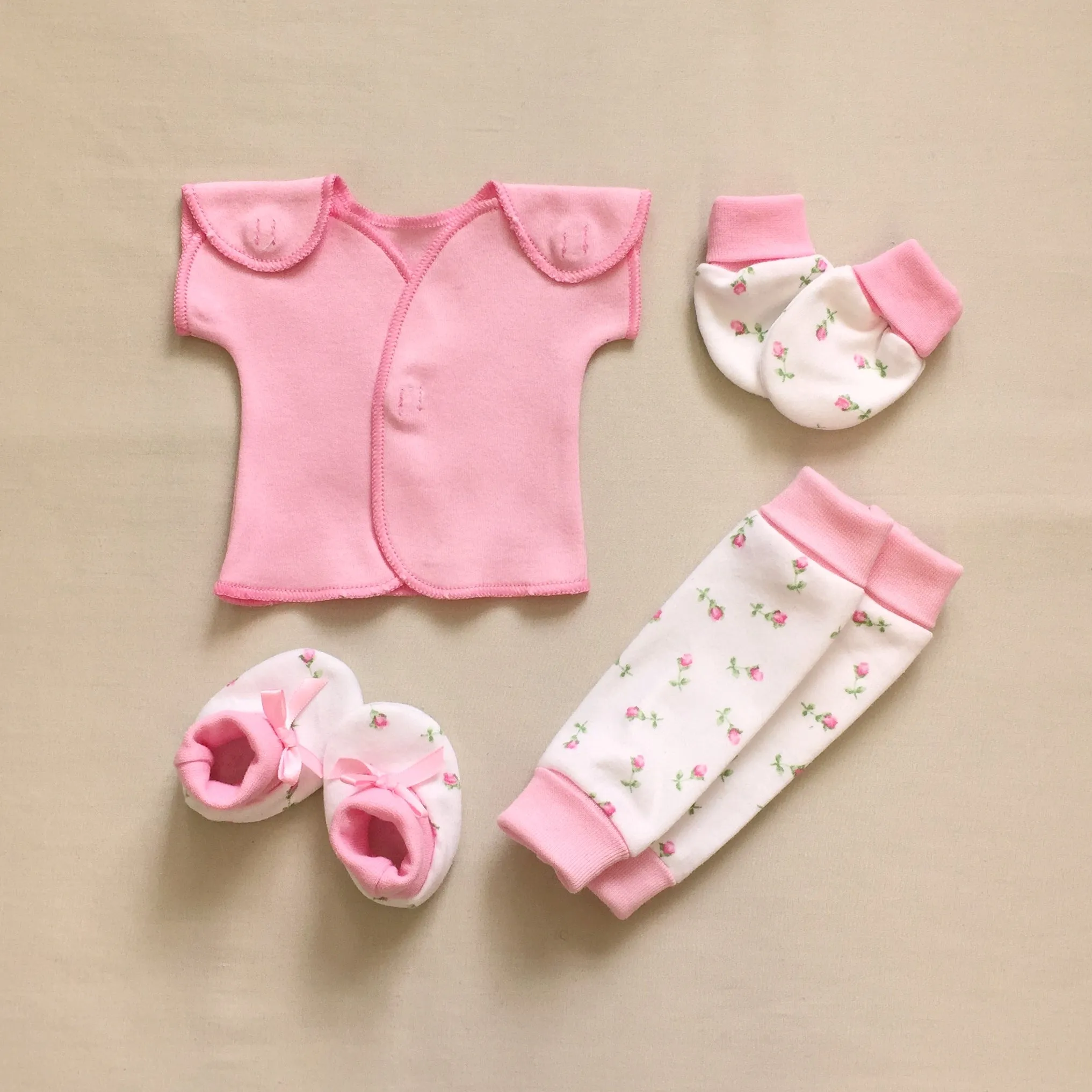 NICU Tee Rosebud Set