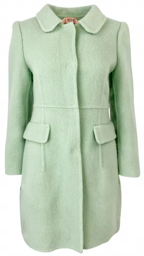 No 21 Peter Pan Collar Coat in Light Green