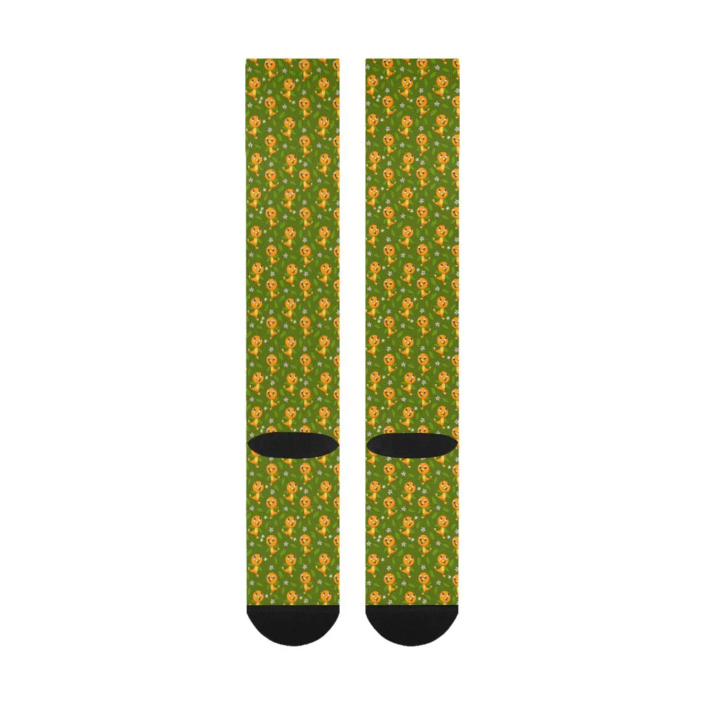 Orange Bird Over-The-Calf Socks