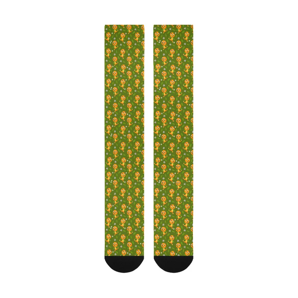 Orange Bird Over-The-Calf Socks