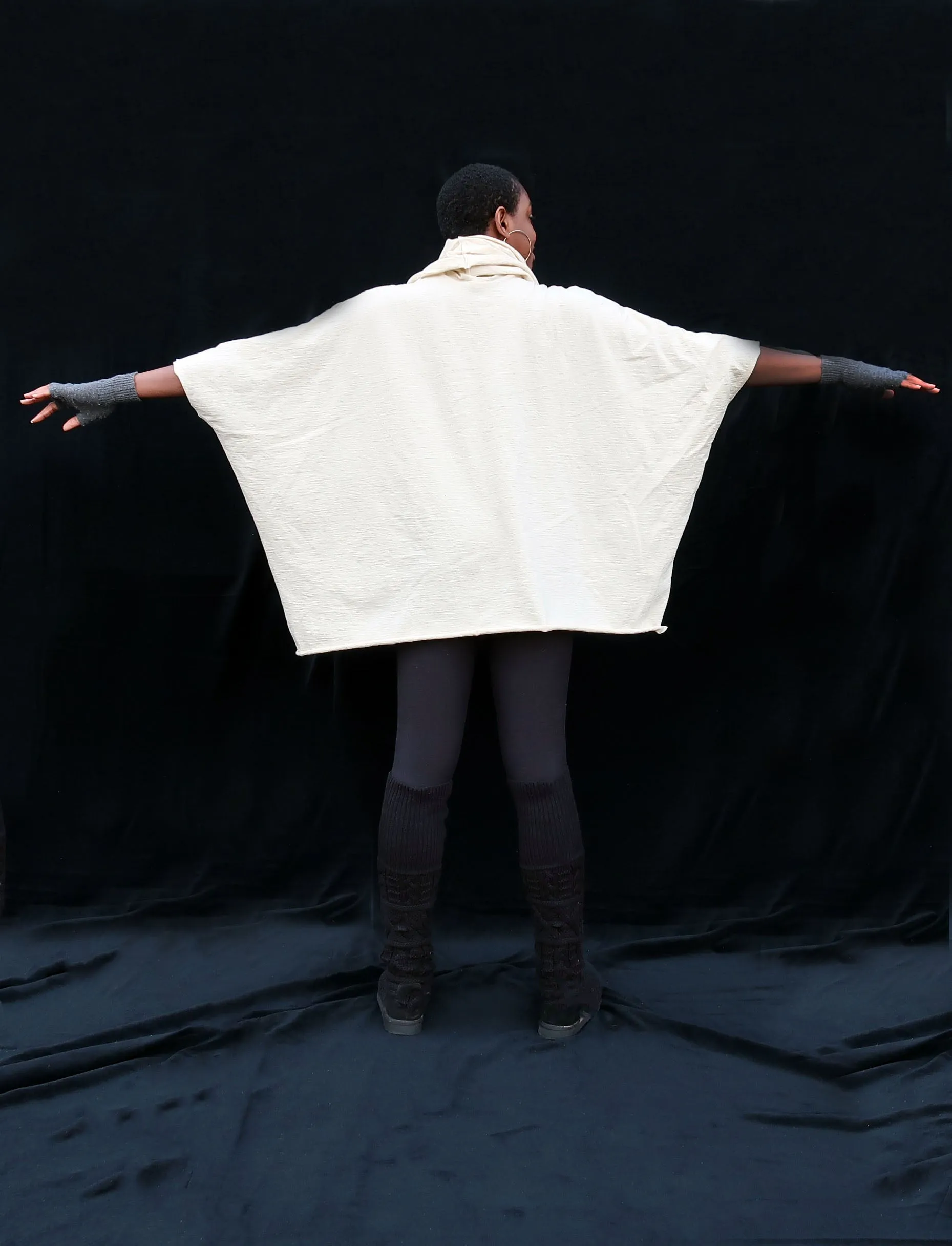 ORGANIC WOOL Super Cowl Shift Shirt