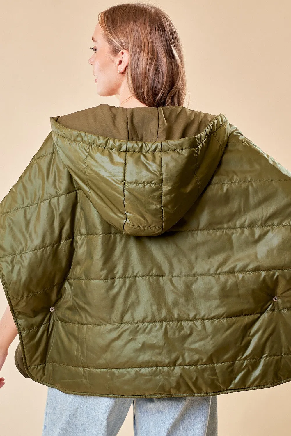 Out Exploring Puffer Cape Vest- 2 Colors!