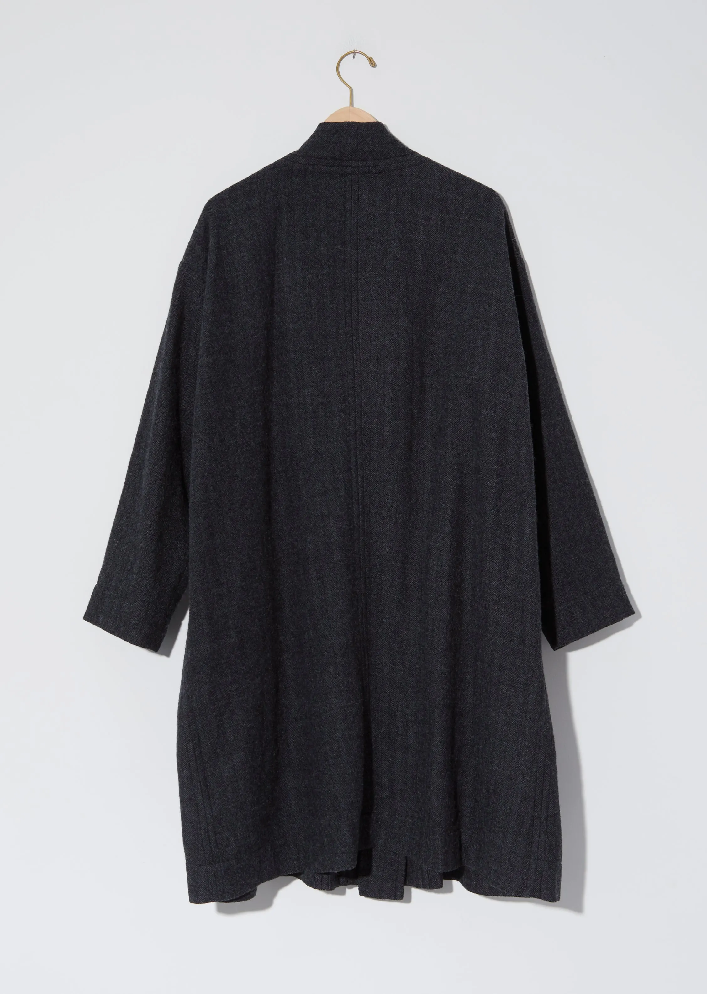 Oversized Wool Coat — Charcoal