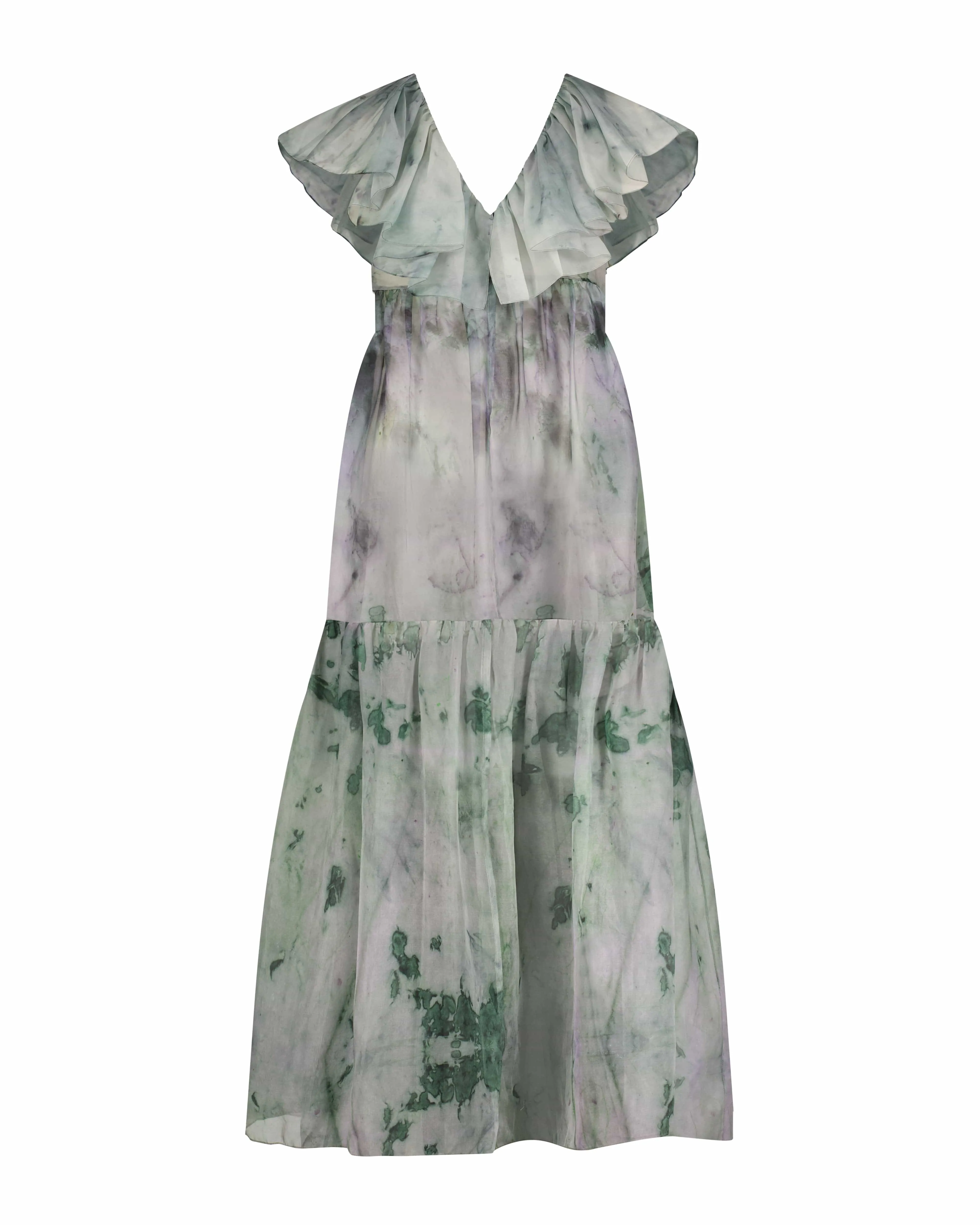 Papillon Dress in Printed Silk Organza