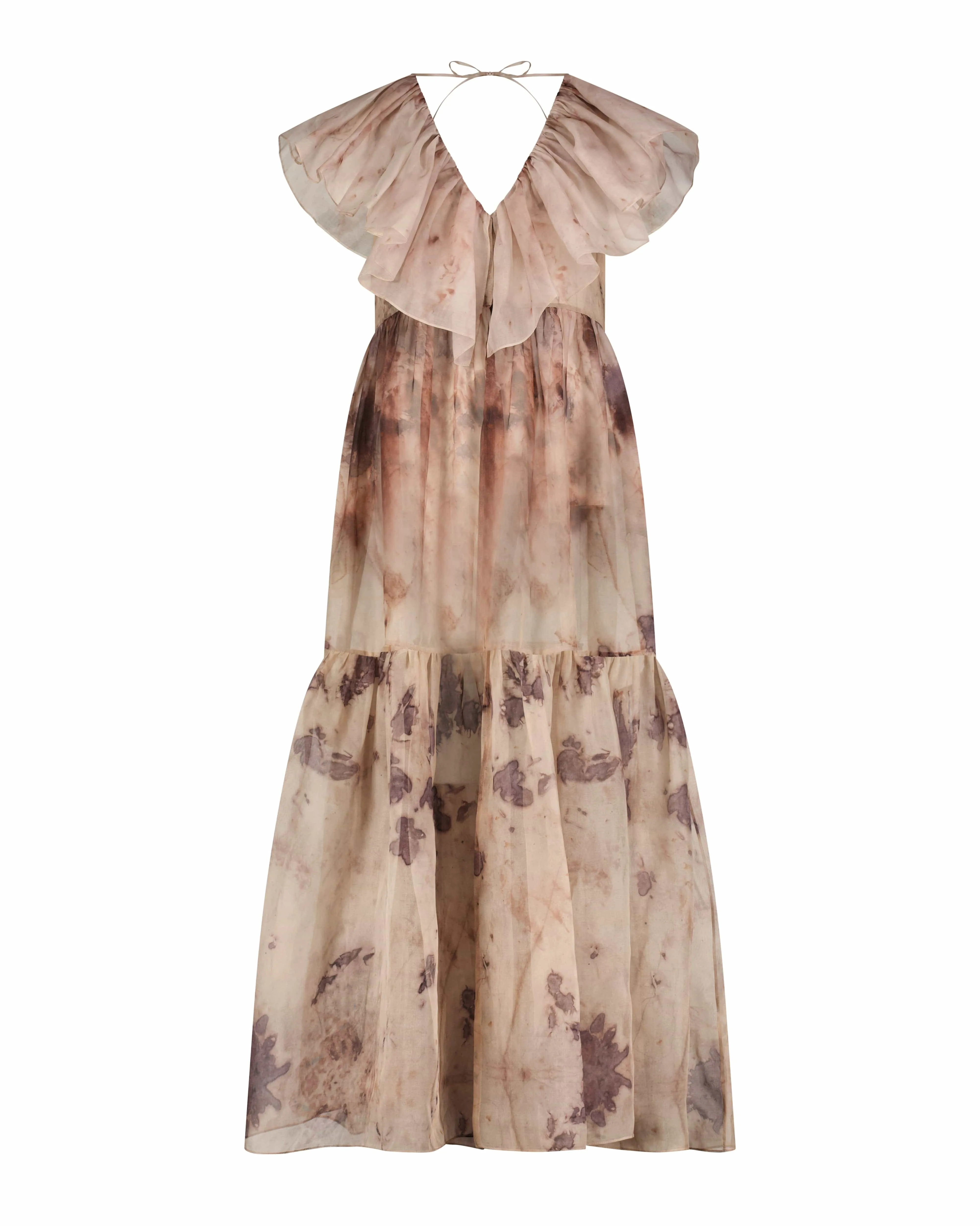 Papillon Dress in Printed Silk Organza