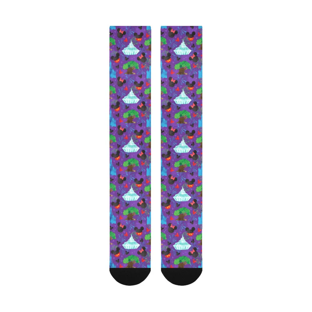 Park Hopper Fireworks Over-The-Calf Socks